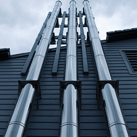 Commercial twin wall flue