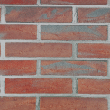 Antique red brick-slip finish