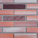 Mixed red brick-slip finish